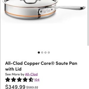 All-clad copper core pans set 3